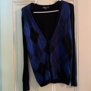 Fred Perry argyle cardigan